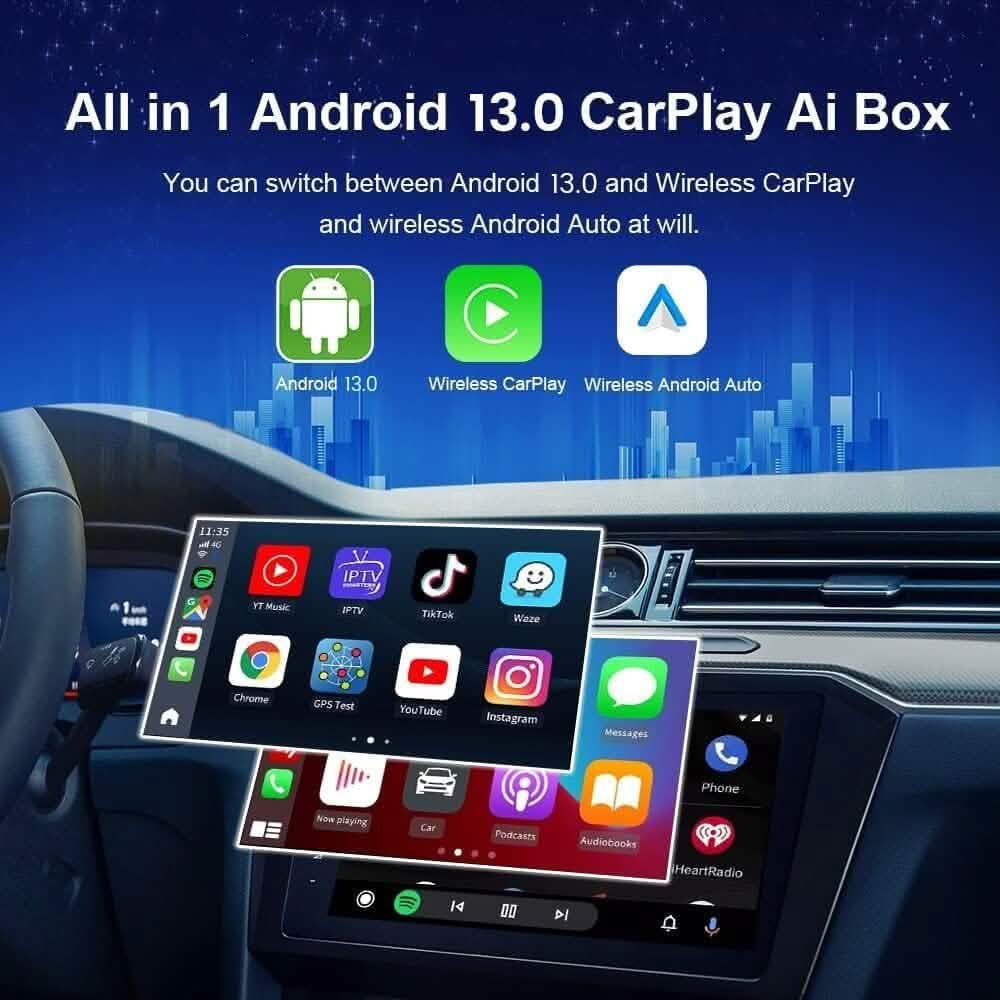Carlinkit Boîtier CarPlay Ai Max Android 13.0 (Reconditionné)