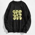 Sweat-shirt oversize à doublure thermique et motif de dessin animé