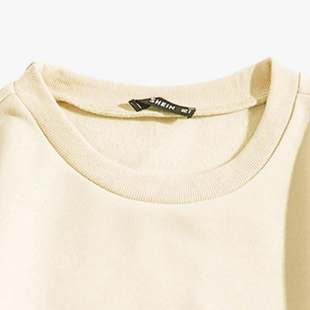 Sweat-shirt oversize à doublure thermique et motif de dessin animé