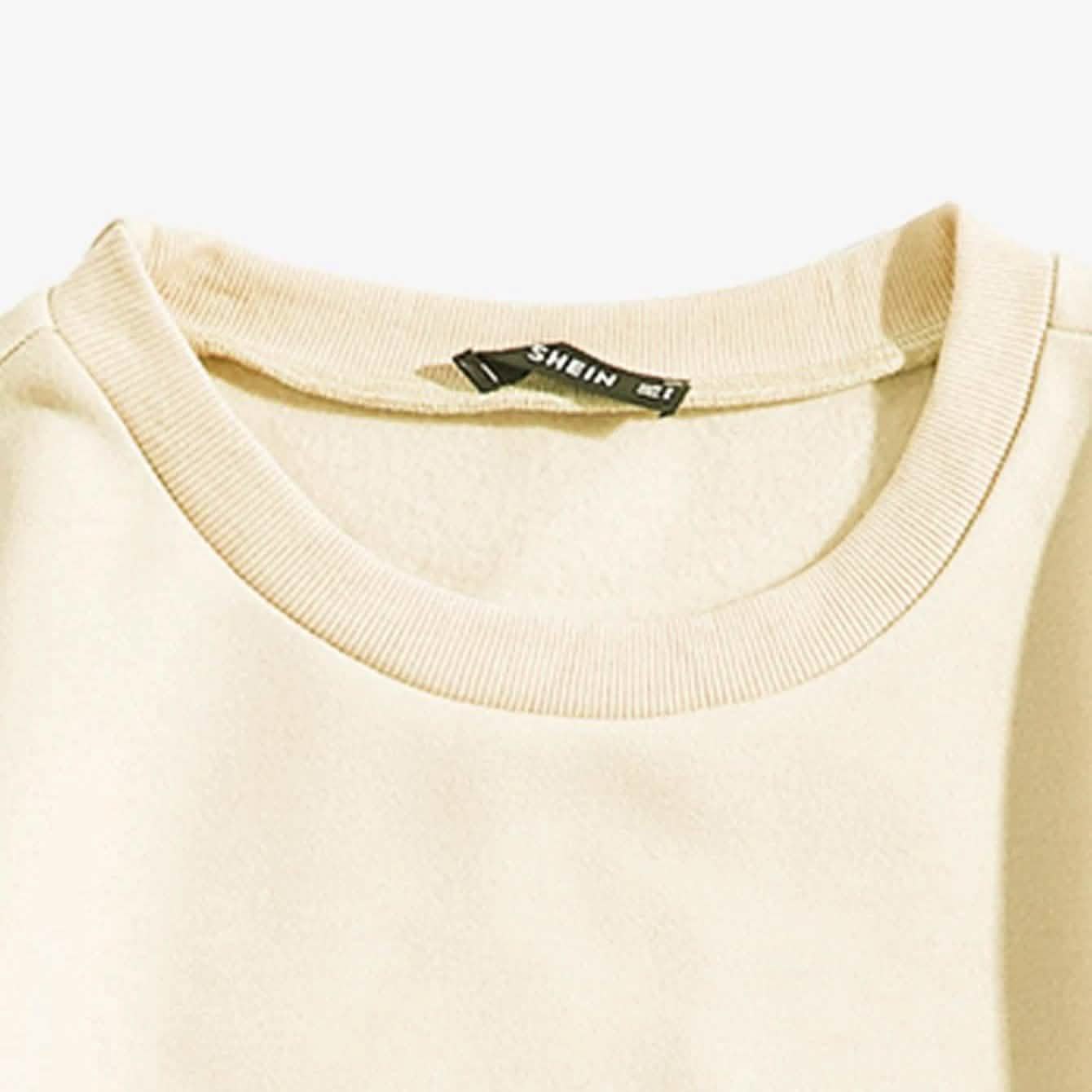 Sweat-shirt oversize à doublure thermique et motif de dessin animé