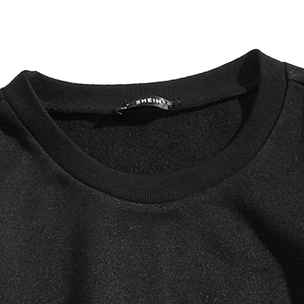 Sweat-shirt oversize à doublure thermique et motif de dessin animé