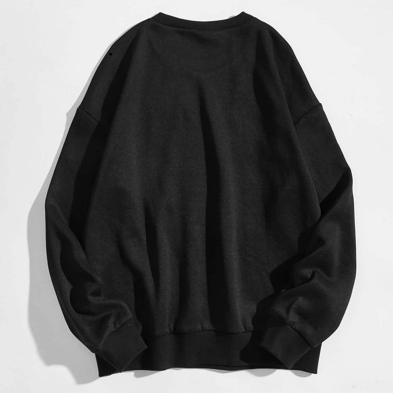 Sweat-shirt oversize à doublure thermique et motif de dessin animé
