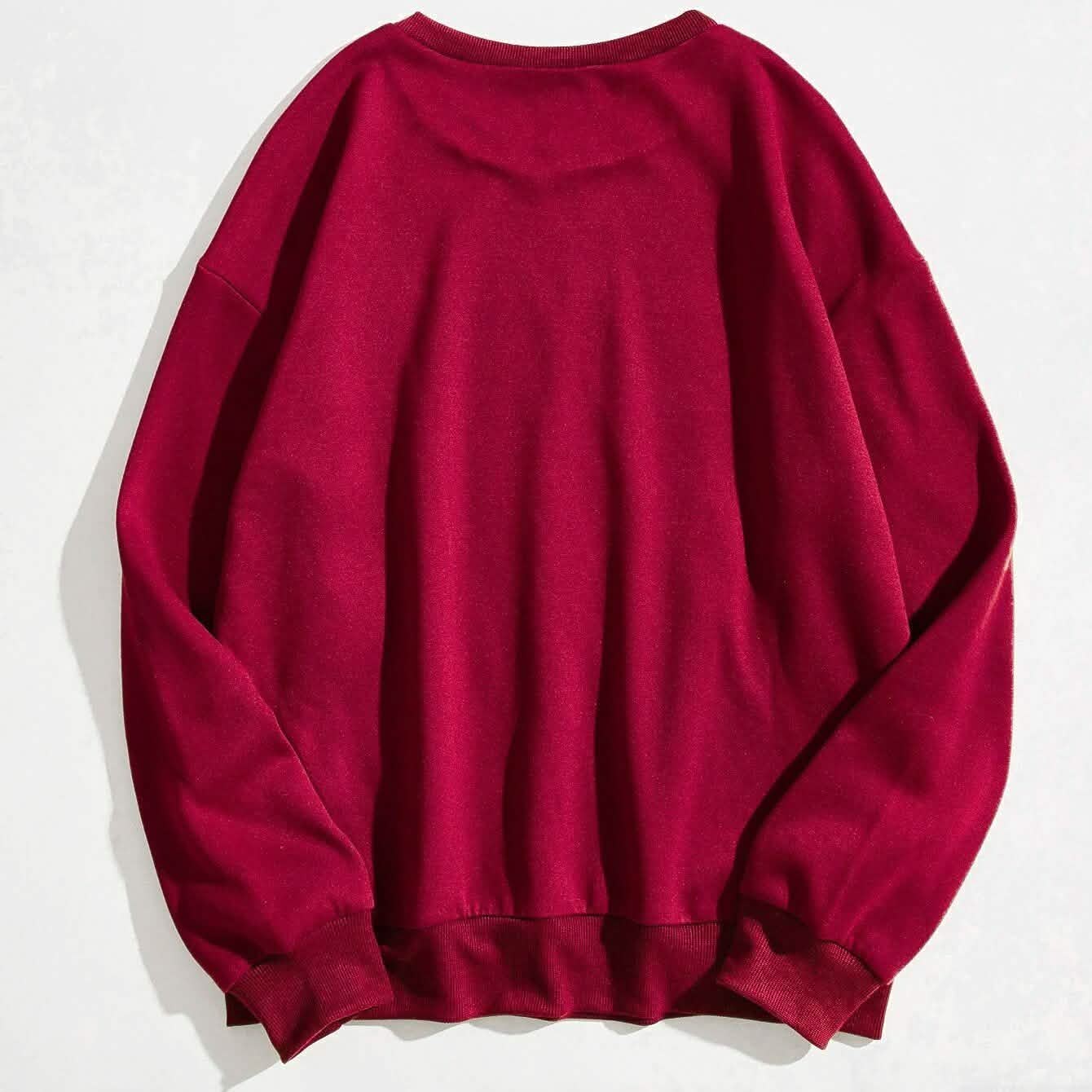 Sweat-shirt oversize à doublure thermique et motif de dessin animé