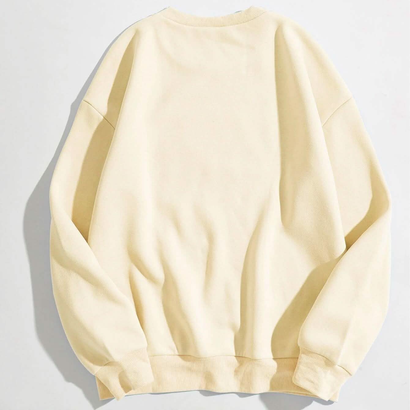 Sweat-shirt oversize à doublure thermique et motif de dessin animé