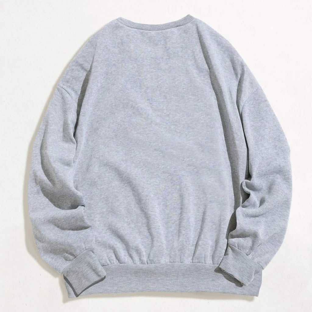 Sweat-shirt oversize à doublure thermique et motif de dessin animé