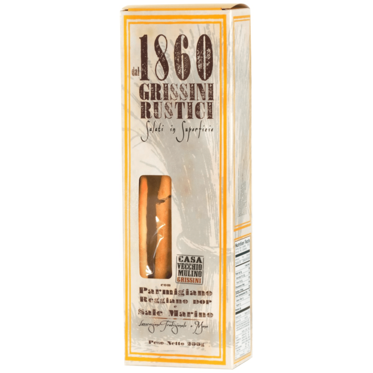 Casa Vecchio Mulino - Gressins rustiques au Parmigiano Reggiano et au sel de mer (200G)