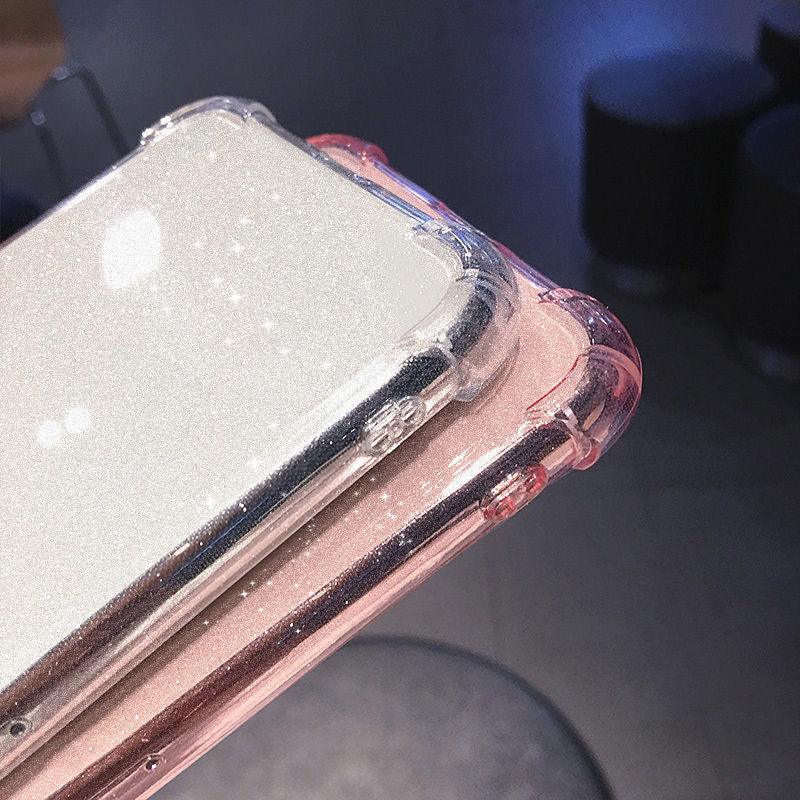 Coque transparente antichoc à paillettes pour iPhone 13 Pro Max, étui de téléphone pour iPhone 12 11 Pro Max XR XS Max X 7 8 Plus, coque souple transparente brillante résistante aux rayures et antichoc fine