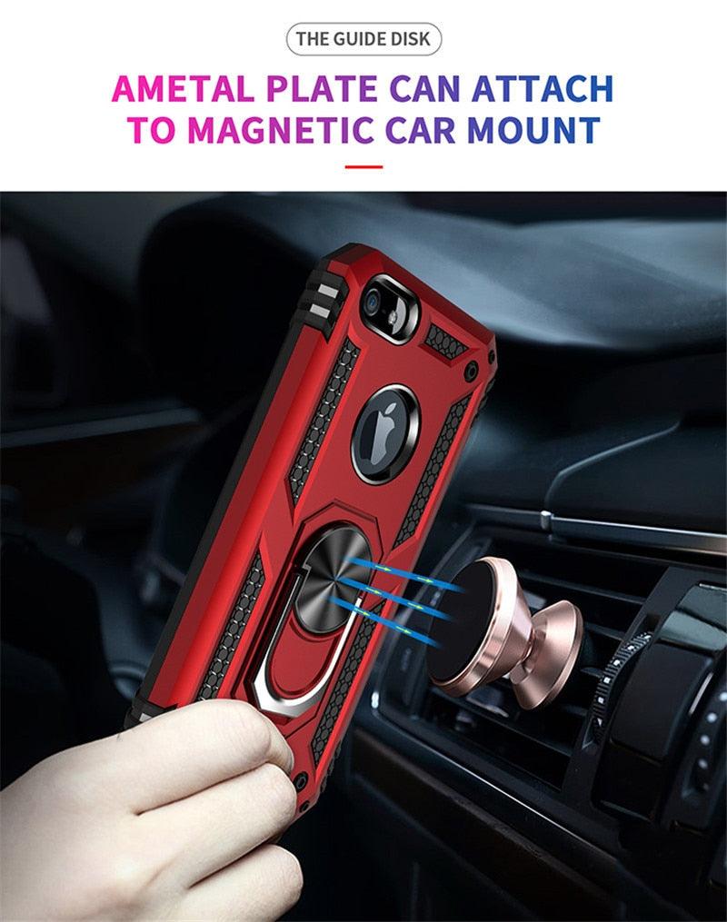 Coques avec anneau pour iPhone, coque rigide en silicone antichoc, fine et légère, pour iPhone 13 Pro Max, 12, 11, avec anneau magnétique pour iPhone, coque en silicone