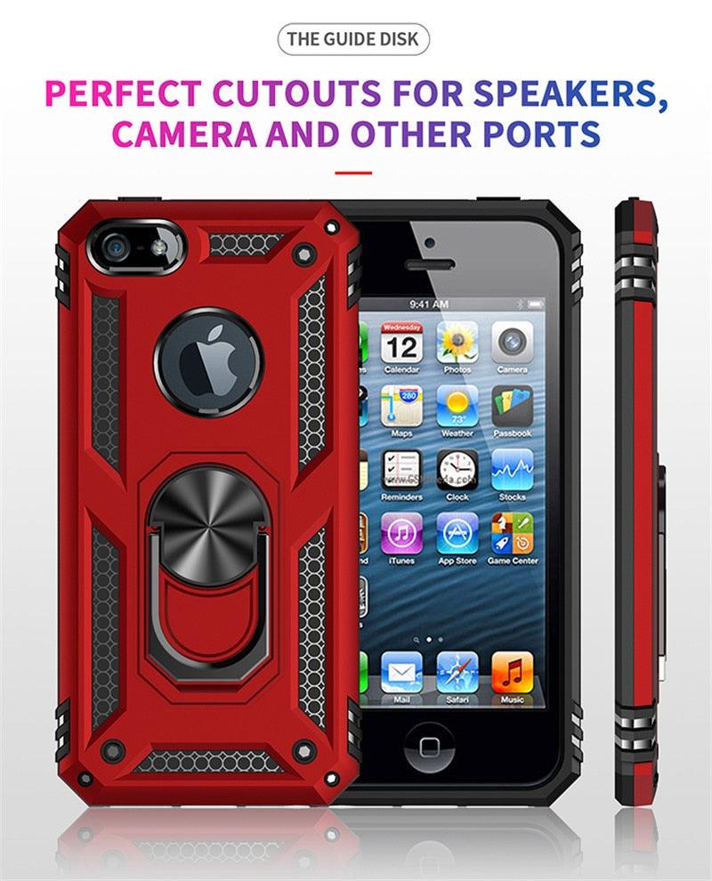 Coques avec anneau pour iPhone, coque rigide en silicone antichoc, fine et légère, pour iPhone 13 Pro Max, 12, 11, avec anneau magnétique pour iPhone, coque en silicone