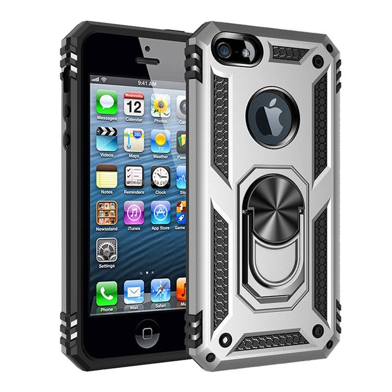 Coques avec anneau pour iPhone, coque rigide en silicone antichoc, fine et légère, pour iPhone 13 Pro Max, 12, 11, avec anneau magnétique pour iPhone, coque en silicone