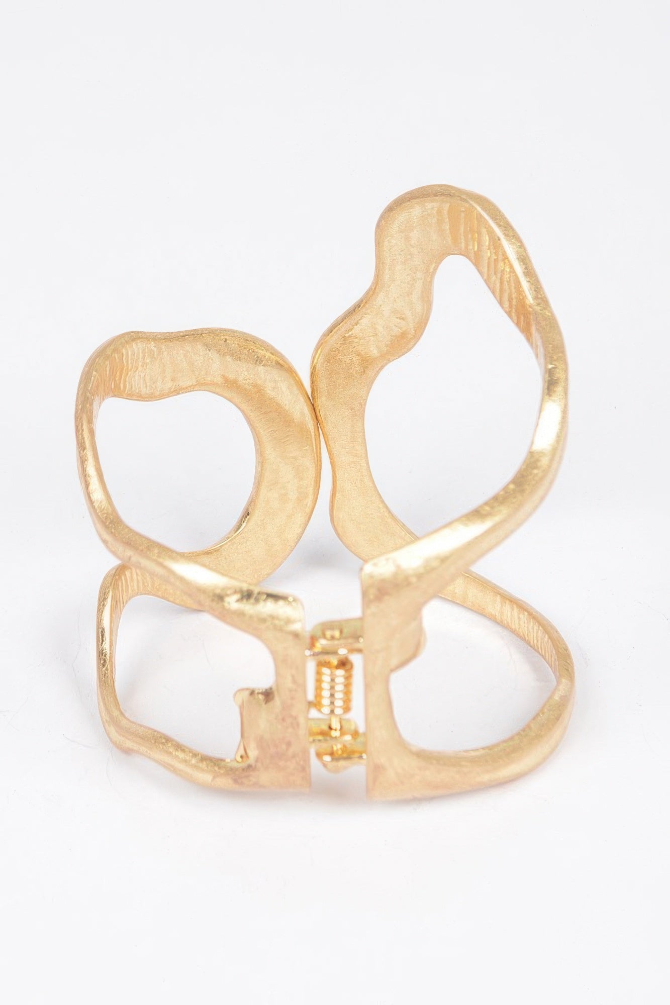 Bracelet jonc à charnière à ressort en métal coulé