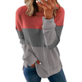 Sweat-shirt décontracté à col rond tie-dye imprimé rayé ample doux à manches longues