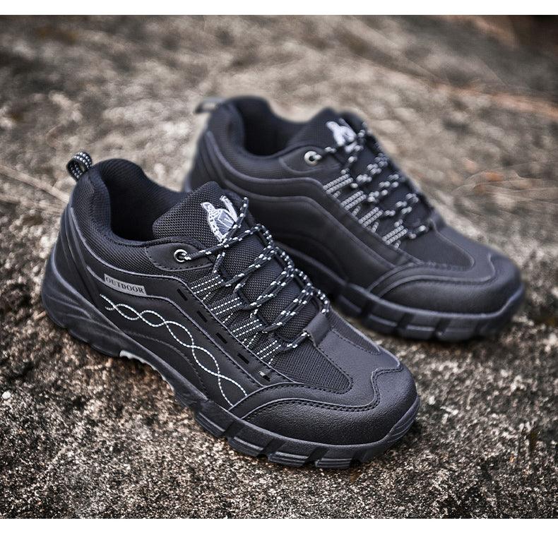 Chaussures Hommes Décontractées Plein Air Plates Durables Automne Hiver Classique Cuir Sport Bottes Basses Chaussures de Marche en Cuir Légères Respirantes Modernes Pour La Marche