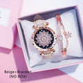 Montre-bracelet romantique pour femme avec ciel étoilé, bracelet en cuir, strass, designer, simple, pour femme, montre à quartz avec bracelet en cuir PU ciel étoilé pour femme, fille, adolescente.