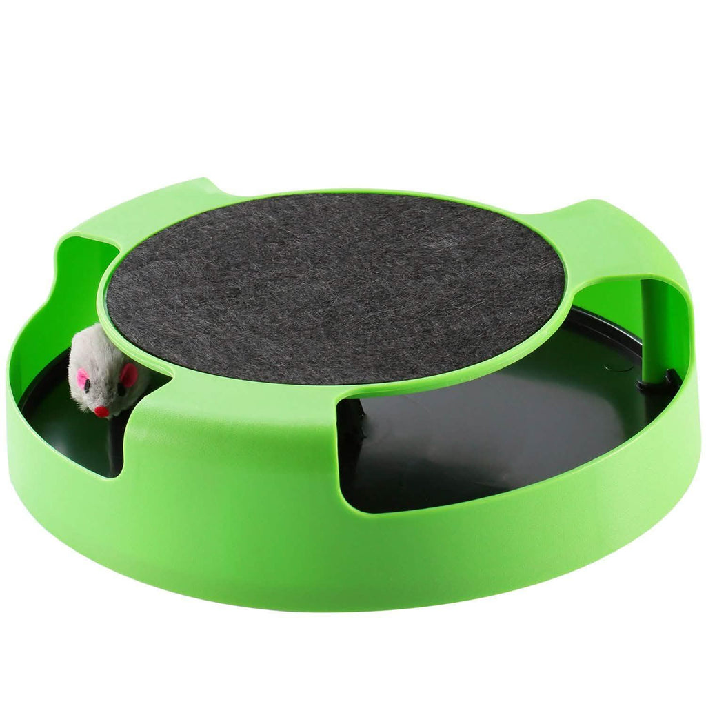 Jouet interactif pour chat avec griffoir et souris tournante