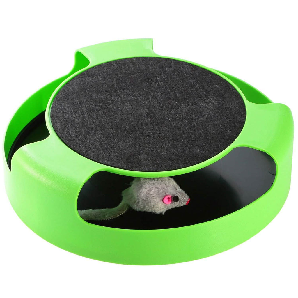 Jouet interactif pour chat avec griffoir et souris tournante