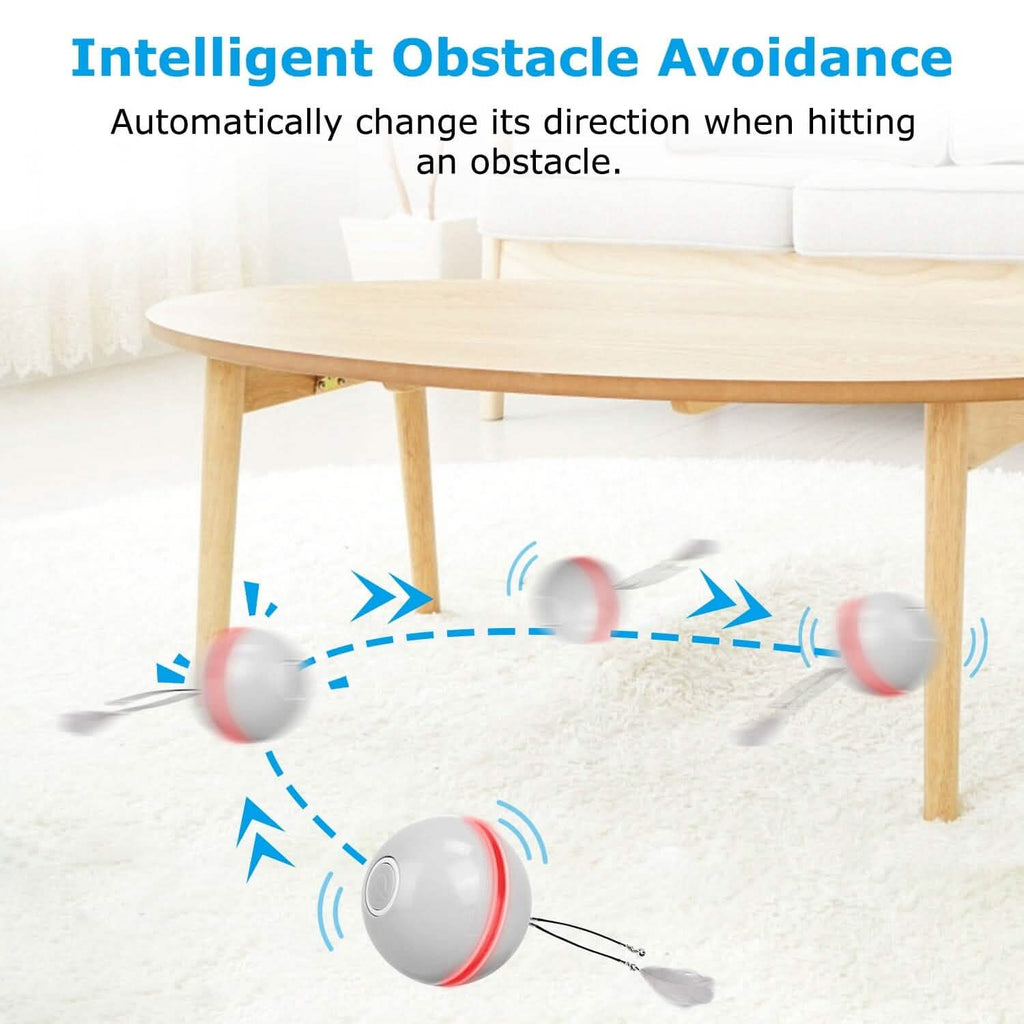 Balle à Suspendre Interactive Rotative Automatique Jouet d'Exercice pour Chat