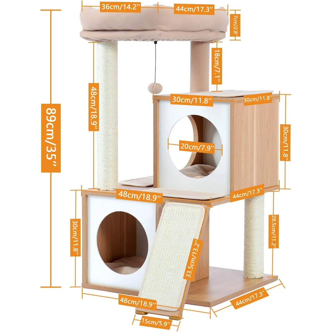 Arbre à chat de luxe 86 cm
