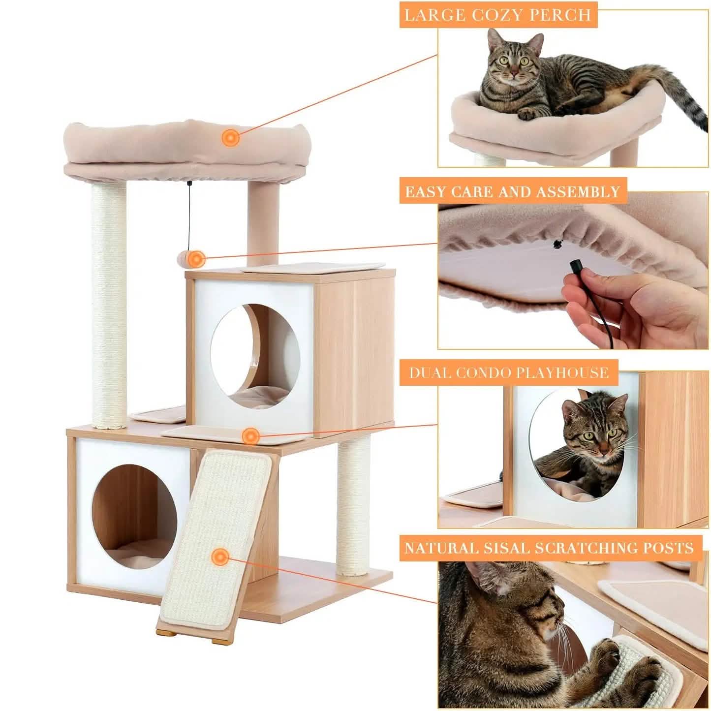Arbre à chat de luxe 86 cm