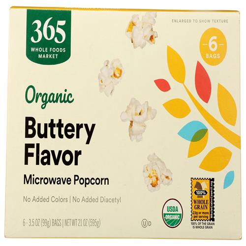 Maïs soufflé bio pour micro-ondes Whole Foods Market, 21 oz