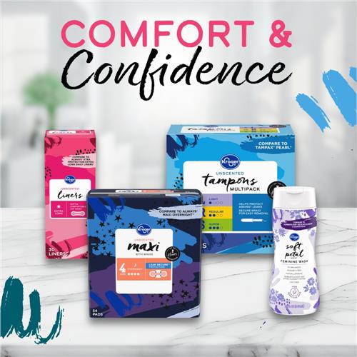 Serviettes ultra minces Kroger avec ailettes, extra longues, taille super 3, sans parfum, 38 unités