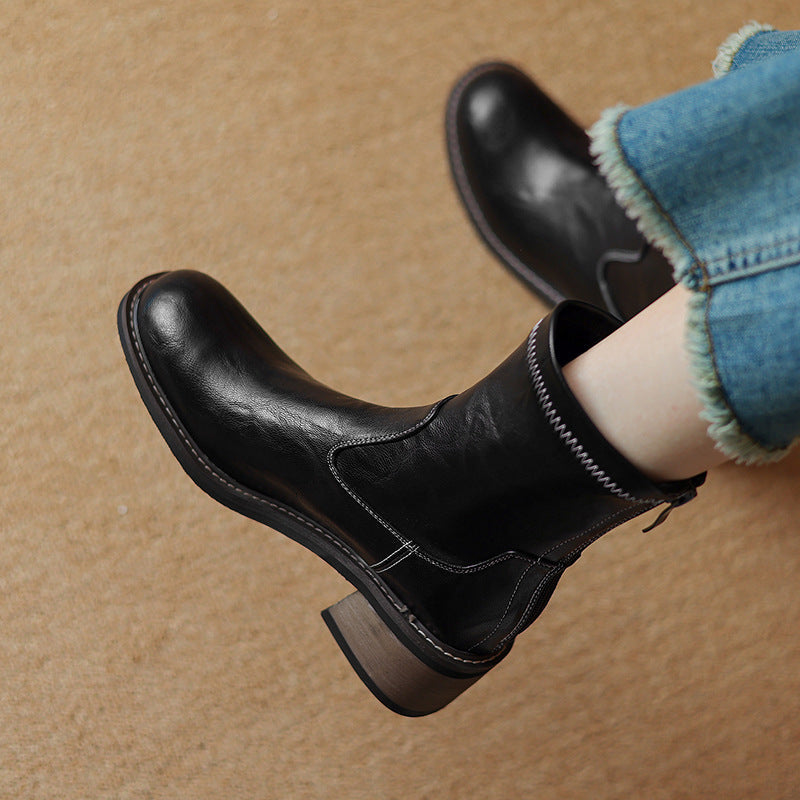 Bottines Martin à talon mi-haut pour femme