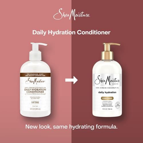 Après-shampooing hydratation quotidienne 100 % huile de noix de coco vierge Sheamoisture, 384 ml