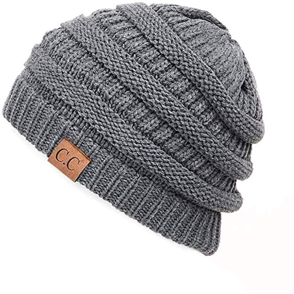 C.C. Bonnet en tricot pour femme - Couleur : Charcoal