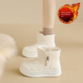Bottes d'hiver chaudes et doublées de polaire pour femme – Bottines décontractées antidérapantes