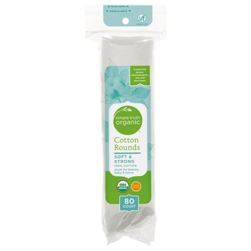 Coton démaquillant biologique Simple Truth 80 unités
