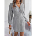 Robe pull en maille torsadée pour femme