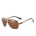 Lunettes de soleil polarisées carrées de luxe pour hommes, nouveau modèle, monture en alliage d'aviation, protection UV400 et monture en métal de haute qualité