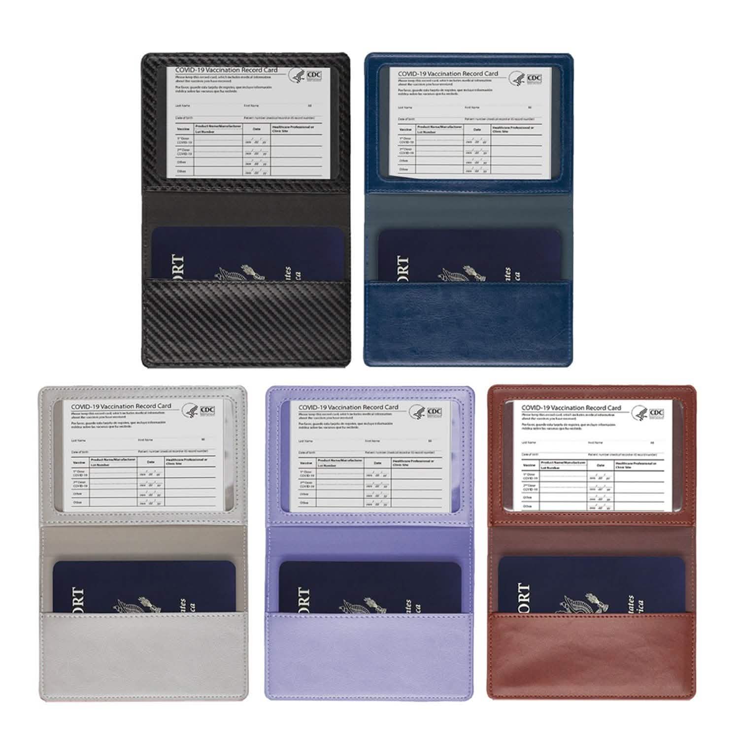 Porte-cartes de vaccination CDC et organisateur de passeport RFID