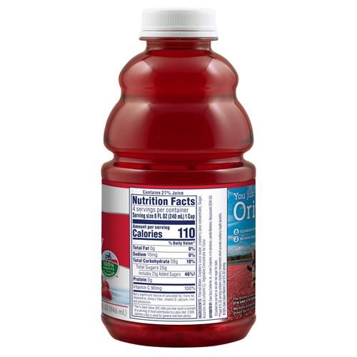 Boisson aux canneberges originale Ocean Spray, 110 calories par portion, bouteille de 946 ml