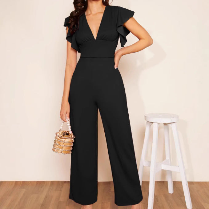 Combinaison élégante taille haute à volants pour femme | 3 couleurs S–XL