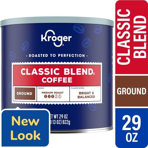 Café moulu torréfaction moyenne mélange classique Kroger 822 g