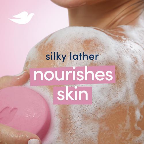 Pain de beauté Dove Nettoyant doux pour la peau Rose 6 pains Hydratant pour une peau douce et délicate Plus hydratant qu'un savon en pain 106 g