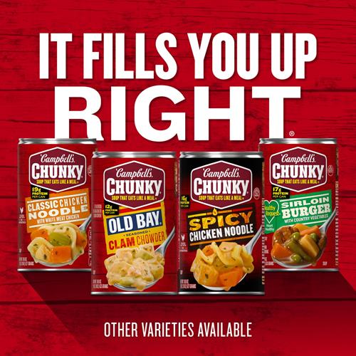 Campbells Chunky Soup, Soupe de palourdes assaisonnée Old Bay, Canette de 533 g