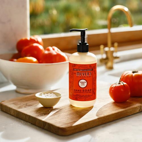 Mrs. Meyers Clean Day Savon Liquide pour les Mains, Parfum Feuille de Tomate, Bouteille de 370 ml
