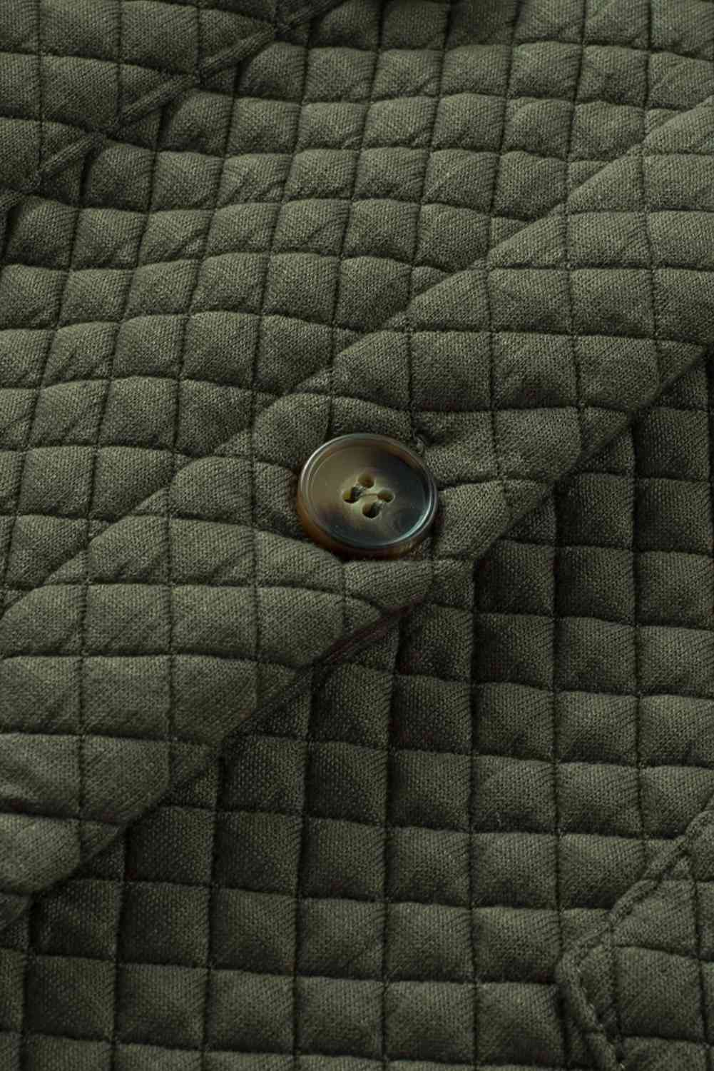 Veste boutonnée à col confortable, légère, de conception classique avec poches