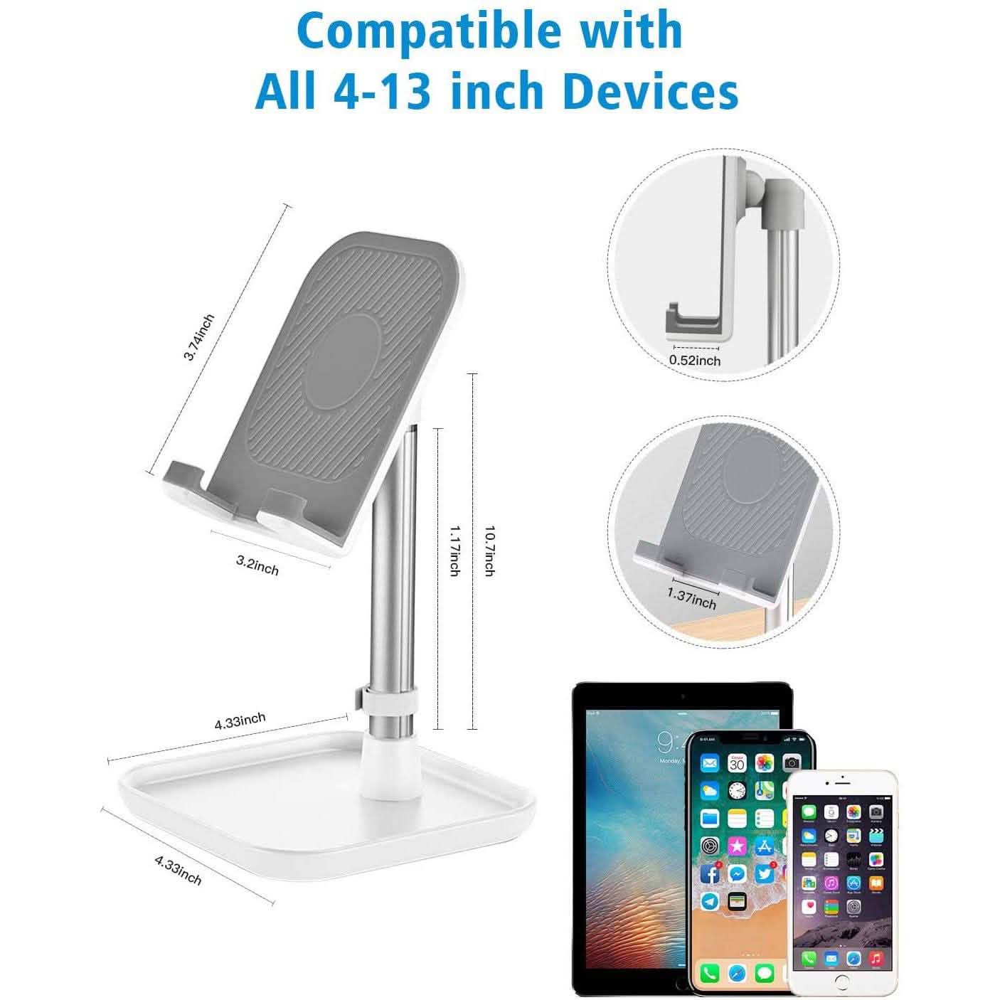 Support de téléphone portable avec base antidérapante