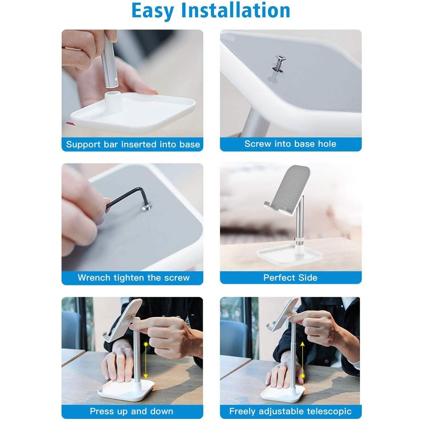 Support de téléphone portable avec base antidérapante