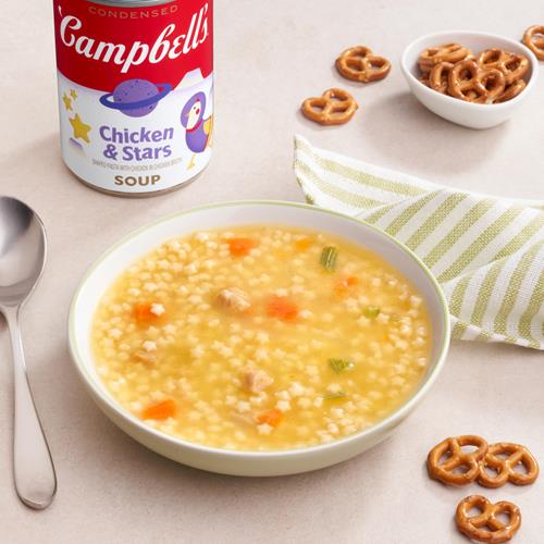 Campbell’S Condensed Kids Chicken And Stars Soup, 10.5 Oz Can (4 Pack)