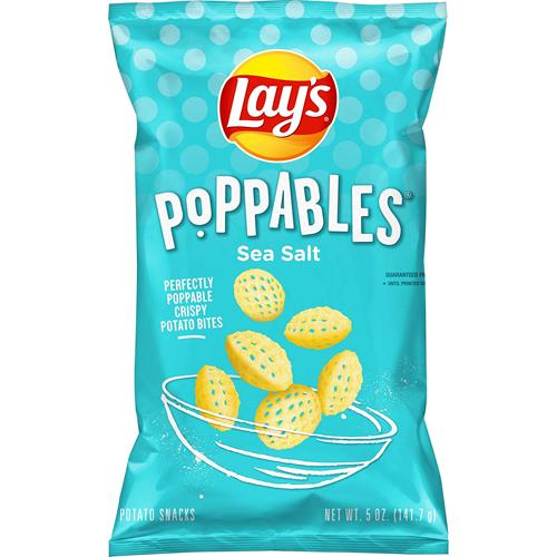 Lays Poppables Collations de pommes de terre saveur sel marin, 142 g