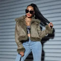 Manteau court en daim pour femme – Streetwear automne et hiver en similicuir