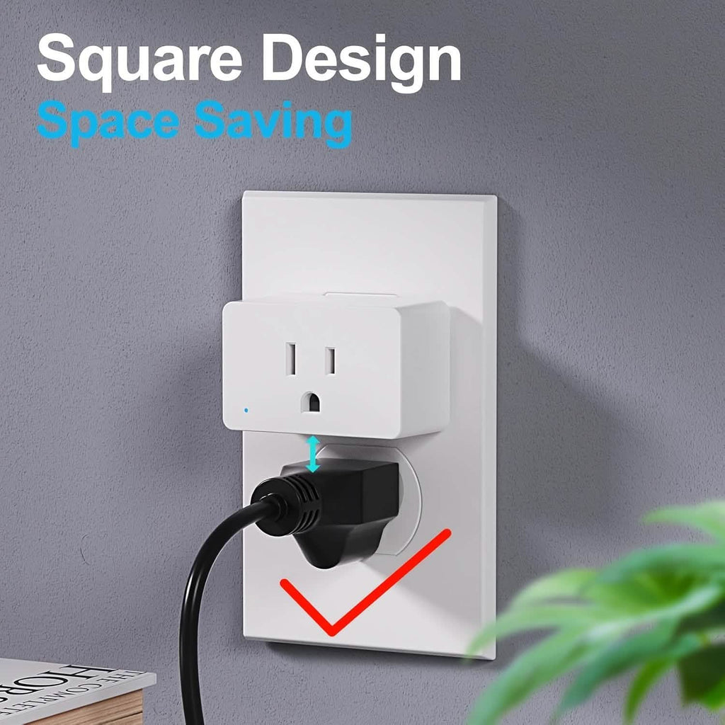Lot de 2 : Prise intelligente Wi-Fi – 15A, minuterie et contrôle par application, compatible avec Alexa et Google Home