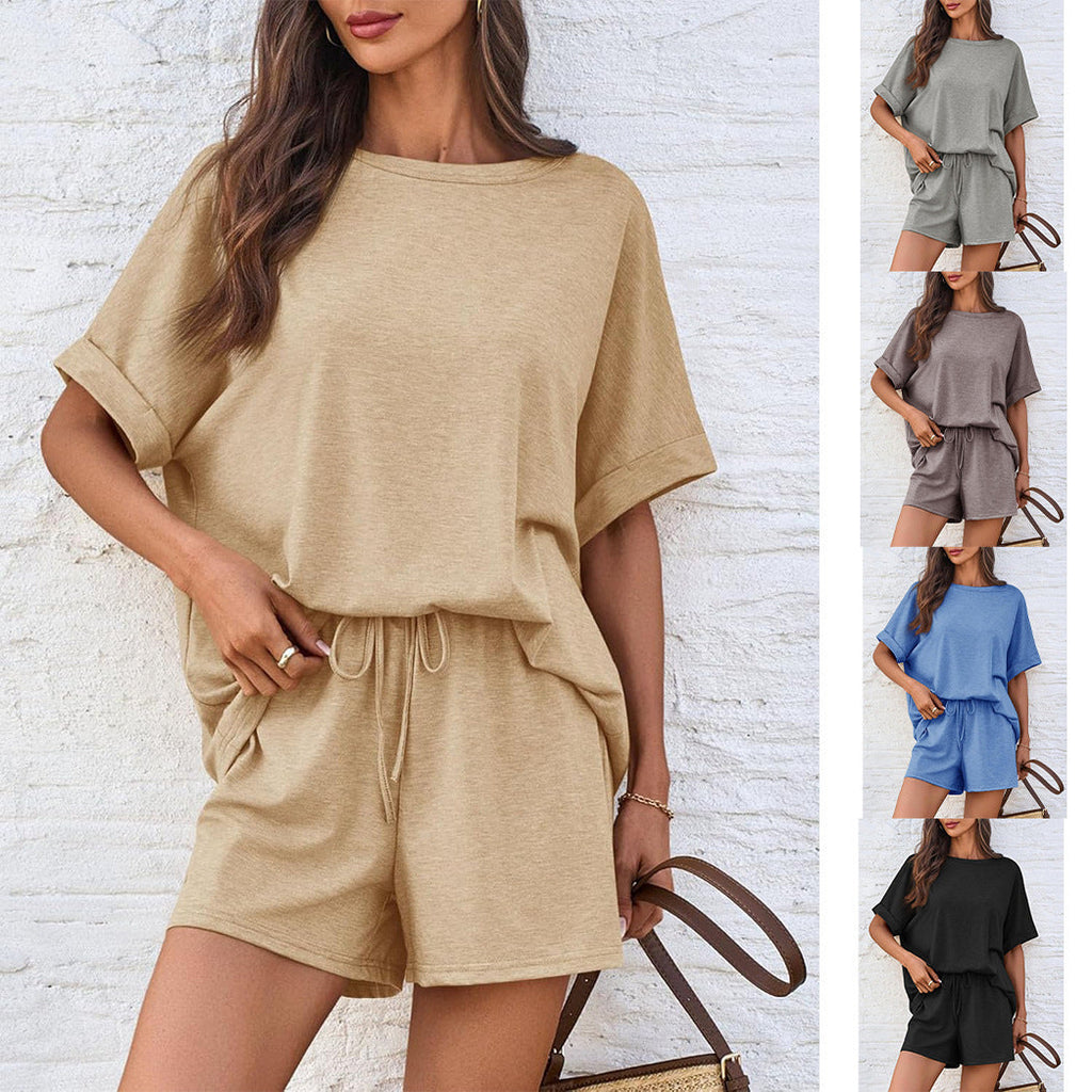 👕 Ensemble T-shirt oversized et short à cordon – Le confort décontracté ultime