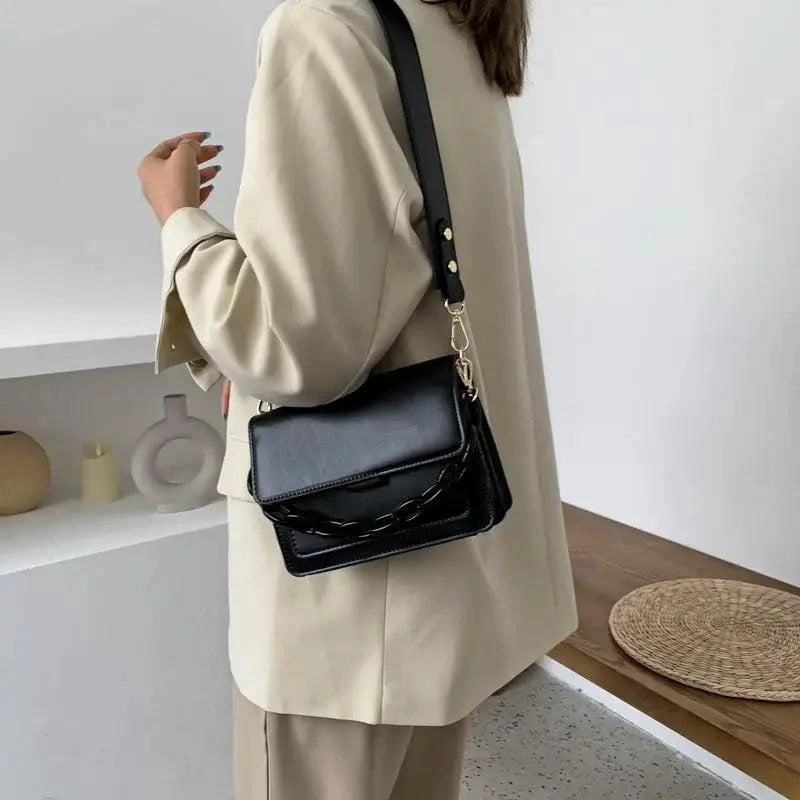 Sacs à main tendance en cuir PU avec rabat pour femmes, mini sac à bandoulière pour femmes, sac à bandoulière à la mode avec couvercle