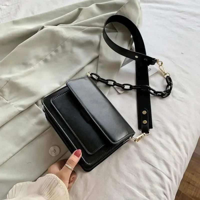 Sacs à main tendance en cuir PU avec rabat pour femmes, mini sac à bandoulière pour femmes, sac à bandoulière à la mode avec couvercle