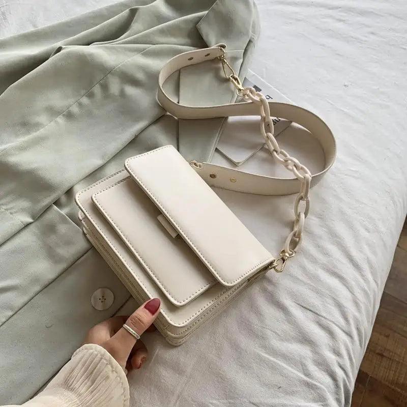 Sacs à main tendance en cuir PU avec rabat pour femmes, mini sac à bandoulière pour femmes, sac à bandoulière à la mode avec couvercle